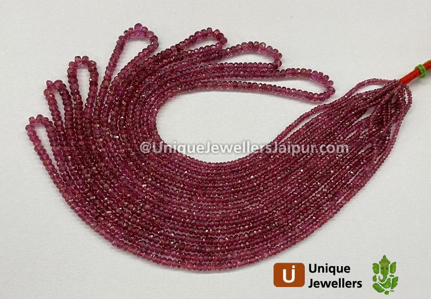 Red Spinel Faceted Roundelle Beads